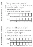 Vorschau - Fördermaterial/Inklusion - Arbeitsheft Wochentraining Wir üben die Malsätzchen 2 5 10 - Seite 1