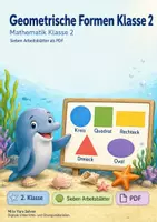 Vorschau - Arbeitsblätter - Geometrische Formen Klasse 2 | Mathematik Klasse 2 | 7 Arbeitsblätter als PDF - Deckblatt