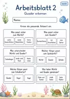 Vorschau - Arbeitsblätter - Würfel und Quader | Mathematik Klasse 2 | 7 Arbeitsblätter als PDF - Seite 2