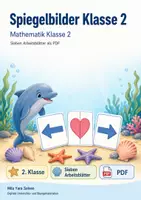 Vorschau - Arbeitsblätter - Spiegelbilder Klasse 2 | Mathematik Klasse 2 | 7 Arbeitsblätter als PDF - Deckblatt