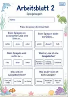 Vorschau - Arbeitsblätter - Spiegelbilder Klasse 2 | Mathematik Klasse 2 | 7 Arbeitsblätter als PDF - Seite 2