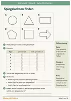 Vorschau - Arbeitsblätter - Symmetrie entdecken und spiegeln Achsenspiegelung Muster und Parkettierungen untersuchen - Seite 2