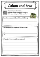 Vorschau - Unterrichtsreihen - Adam und Eva Lückentext mit Wortspeicher Hörverstehen und Suchsel - Seite 3