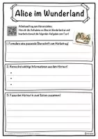 Vorschau - Unterrichtsreihen - Alice im Wunderland Lückentext mit Wortspeicher Hörverstehen und Suchsel - Seite 3