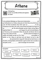 Vorschau - Unterrichtsreihen - Athene Lückentext mit Wortspeicher Hörverstehen und Suchsel - Seite 1