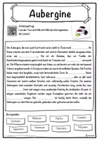 Vorschau - Unterrichtsreihen - Aubergine Lückentext mit Wortspeicher Hörverstehen und Suchsel - Seite 1