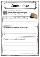 Vorschau - Unterrichtsreihen - Auerochse Lückentext mit Wortspeicher Hörverstehen und Suchsel - Seite 3