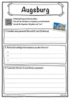 Vorschau - Unterrichtsreihen - Augsburg Lückentext mit Wortspeicher Hörverstehen und Suchsel - Seite 3
