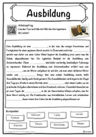 Vorschau - Unterrichtsreihen - Ausbildung Lückentext mit Wortspeicher Hörverstehen und Suchsel - Seite 1