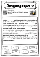 Vorschau - Unterrichtsreihen - Ausgangssperre Lückentext mit Wortspeicher Hörverstehen und Suchsel - Seite 1