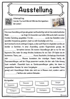 Vorschau - Unterrichtsreihen - Ausstellung Lückentext mit Wortspeicher Hörverstehen und Suchsel - Seite 1