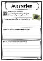 Vorschau - Unterrichtsreihen - Aussterben Lückentext mit Wortspeicher Hörverstehen und Suchsel - Seite 3