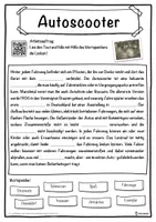 Vorschau - Unterrichtsreihen - Autoscooter Lückentext mit Wortspeicher Hörverstehen und Suchsel - Seite 1