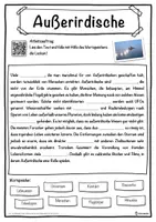 Vorschau - Unterrichtsreihen - Außerirdische Lückentext mit Wortspeicher Hörverstehen und Suchsel - Seite 1