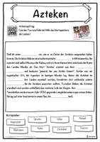 Vorschau - Unterrichtsreihen - Azteken Lückentext mit Wortspeicher Hörverstehen und Suchsel - Seite 1