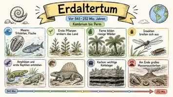Vorschau - Arbeitsblätter - Lernposter + Arbeitsblätter zum Thema "Erdaltertum" + Lösung & MP3 + Mindmap + Infografiken - Seite 2