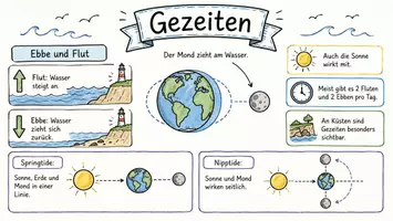 Vorschau - Arbeitsblätter - Lernposter + Arbeitsblätter "Gezeiten" + interaktive Lösungen & MP3s + Mindmap + Infografiken - Seite 2