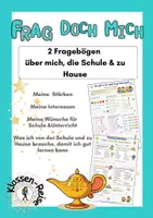 Vorschau - Arbeitsblätter - Fragebögen über Lernbedingungen & Wunschunterricht - Deckblatt