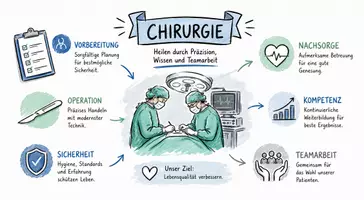 Vorschau - Arbeitsblätter - AB mit Fragen zum Thema "Chirurgie" + Lösungsblatt + Mindmap + Infografik - Seite 1
