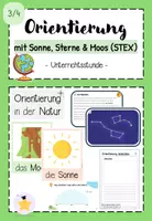 Vorschau - Arbeitsblätter - Orientierung mit Sonne, Sterne und Moos (Gruppenpuzzle/STEX) - Deckblatt