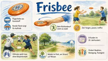 Vorschau - Arbeitsblätter - Arbeitsblätter zum Thema "Frisbee" + Lösung & MP3 + Infografik - Seite 1