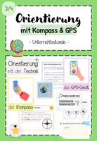Vorschau - Stundenentwürfe - Orientierung mit Kompass und GPS (Stationenarbeit) - Deckblatt