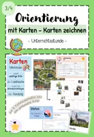 Vorschau - Stundenentwürfe - Orientierung mit Karten: Eine Karte zeichnen (Kl. 3/4) - Deckblatt