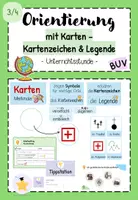 Vorschau - Stundenentwürfe - Orientierung mit Karten: Kartenzeichen und Legende (BUV) (Kl. 3/4) - Deckblatt
