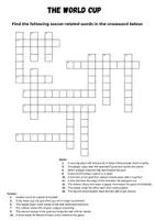 Vorschau - Arbeitsblätter - Crossword puzzle / Kreuzworträtsel: Fußball und WM (Englisch) - Seite 1