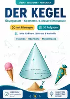 Vorschau - Arbeitsblätter - Geometrie üben: Der Kegel - Deckblatt