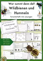 Vorschau - Arbeitsblätter - Forscherheft Wildbienen und Hummeln Klasse 3 und 4 - Deckblatt