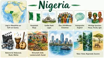 Vorschau - Arbeitsblätter - Arbeitsblätter zum Thema "Nigeria" + Lösung & MP3 + Infografik - Seite 3