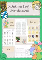 Vorschau - Stundenentwürfe - Länder und Hauptstädte Deutschland Unterrichtseinheit - Deckblatt