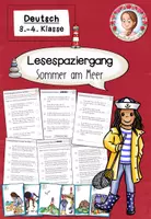 Vorschau - Arbeitsblätter - Lesespaziergang Sommer am Meer Klasse 3-4 | Deutsch Lesen - Deckblatt