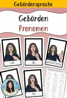 Vorschau - Arbeitsblätter - Bildkarten - Gebärdensprache / Gebärden - Pronomen - Deckblatt