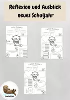 Vorschau - Arbeitsblätter - Ausblick und Reflexion: ein neues Schuljahr in der Otterklasse - Deckblatt