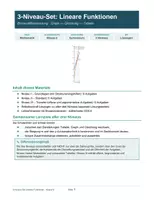 Vorschau - Arbeitsblätter - Arbeitsblätter Lineare Funktionen in 3 Niveau Stufen - Seite 1