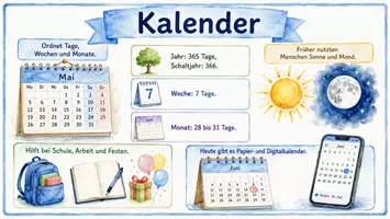 Vorschau - Arbeitsblätter - Arbeitsblatt "Kalender" + Onlineübung & MP3 + Infografik - Seite 2