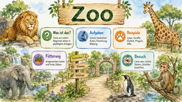 Vorschau - Arbeitsblätter - Arbeitsblätter zum Thema "Zoo" + Lösung & MP3 + Infografik - Seite 3