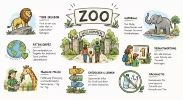 Vorschau - Arbeitsblätter - Arbeitsblatt "Zoo" + Onlineübung & MP3 + Infografik - Seite 3