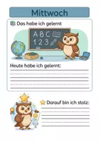 Vorschau - Stationenlernen - Meine erste Schulwoche – Schulstart‑Tagebuch für Erstklässler | Reflexion, Gefühle & Kompetenzen (print‑ready) - Seite 3