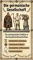 Vorschau - Poster - Die germanische Gesellschaft – Poster-Set (5 Steckbriefe: Adel, Krieger, Freie, Freigelassene, Unfreie) - Deckblatt