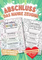 Vorschau - Mal- und Bastelvorlagen - Das wahre Zeugnis - Deckblatt