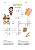 Vorschau - Arbeitsblätter - DaZ DaF Kreuzworträtsel Schule - Seite 1