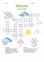 Vorschau - Arbeitsblätter - DaZ DaF Kreuzworträtsel Wetter - Seite 1