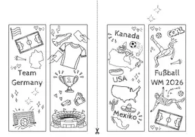 Vorschau - Arbeitsblätter - Fußball Lesezeichen Kunst - WM 2026 - Seite 2