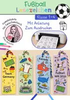 Vorschau - Arbeitsblätter - Fußball Lesezeichen Kunst - WM 2026 - Deckblatt