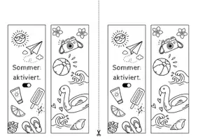 Vorschau - Arbeitsblätter - Sommerliche Lesezeichen Basteln - Seite 2