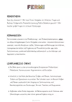 Vorschau - Stundenentwürfe - Materialpaket: FERMI-Aufgaben - Unterrichtsreihe, UB-Stunde und Material - Seite 1