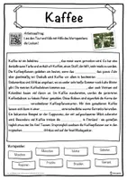 Vorschau - Unterrichtsreihen - Kaffee Lückentext mit Wortspeicher Hörverstehen und Suchsel - Seite 1